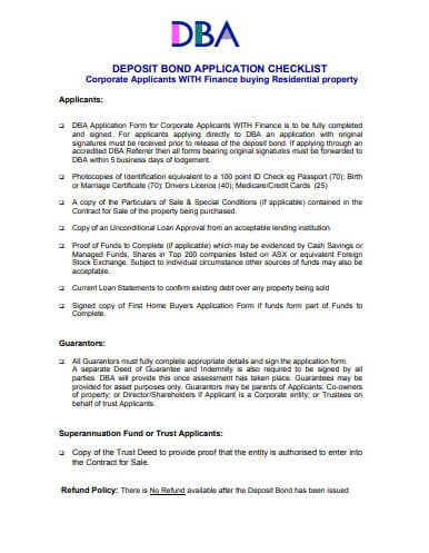Checklist for Corporates with Finance Buying Residential Property